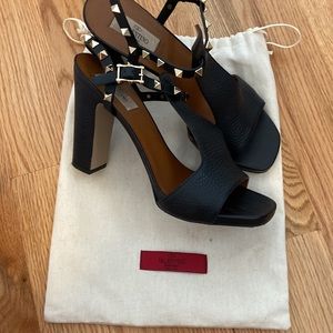 Black Valentino strapped heels